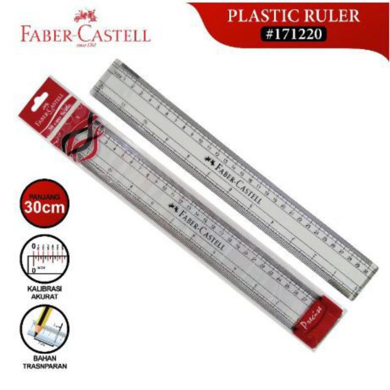

faber castell penggaris transparant 30 cm