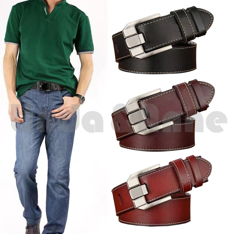 Sabuk Pria Kulit Model Kekinian - Ikat Pinggang Sabuk Male Leather High Quality Import