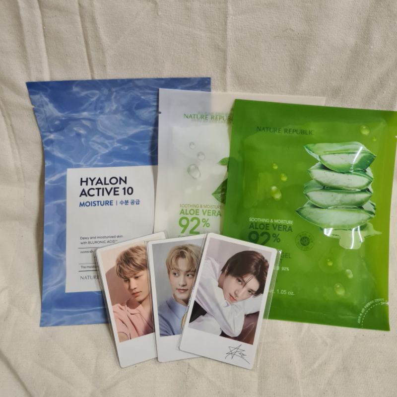 NCT 127 x NATURE REPUBLIC POLAROID SHEETMASK SEALED MARK TAEYONG JAEHYUN