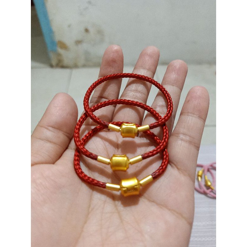 (free stoper) gelang kawat kuncian kuning 3mm (bisa req ukuran)/gelang kawat waterproof