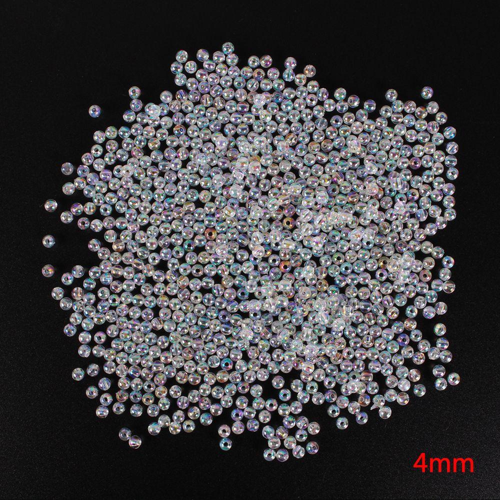 Mxbeauty AB Transparan Manik-Manik Pelangi4 /6 /8 /10 /12mm Kalung Gelang DIY Craft Kristal Akrilik Manik-Manik Bulat