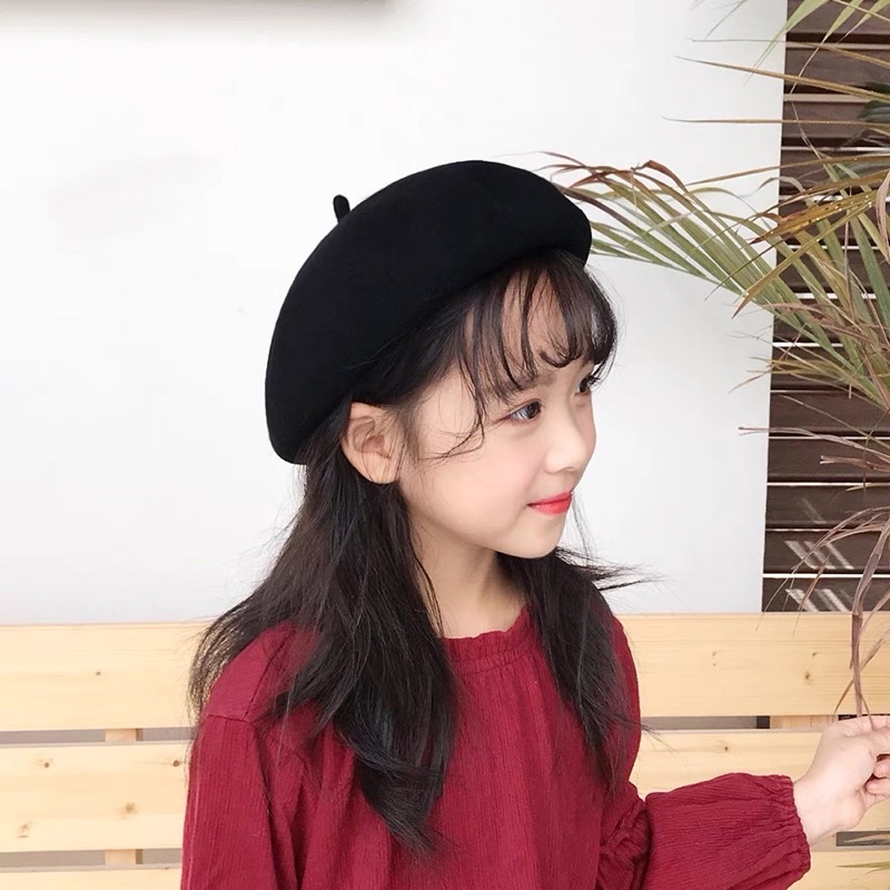 Beret hat pumpkin kids import topi kupluk anak cewek cowok perempuan korean style fashion winter musim dingin