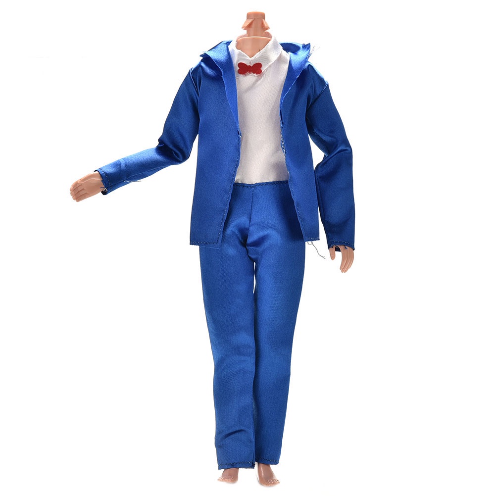 &lt; E2id &amp; &gt; 2Pcs / Set Pakaian Handmade + Celana Panjang Untuk Boneka Barbie Ken 3