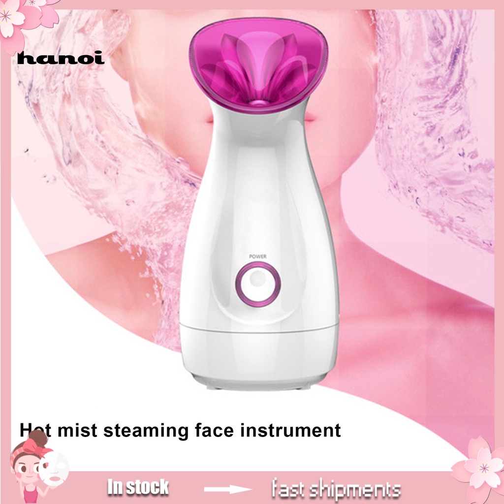 HQTM_Nanoparticle Ionic Facial Steamer Moisturizing Skin Cleansing Pores Beauty Accessory Face Sauna SPA Warm Mist Humidifier Steamer for Girl