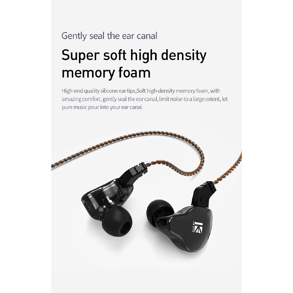 Kbear Ks2 1ba + 1ddd In Ear Hifi Sprot Monitor Dengan Konektor 2pin 0.78mm Kbear Kb04 Tri I3 Untuk Game Lari