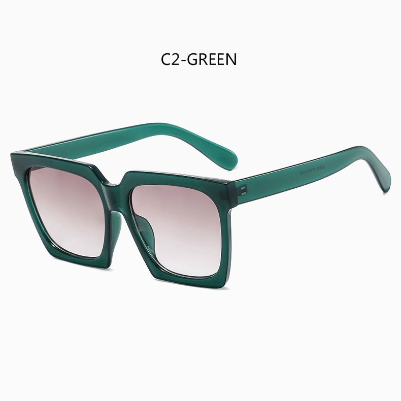 Fashion big frame jelly color ins trend square metal hinge sunglasses