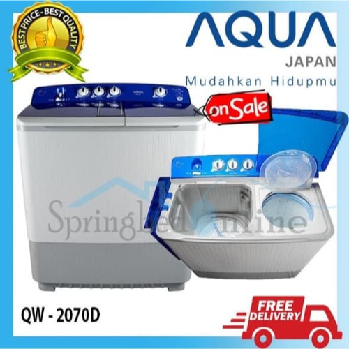 MESIN CUCI AQUA JAPAN 2 TABUNG 20kg AQW-2070-D