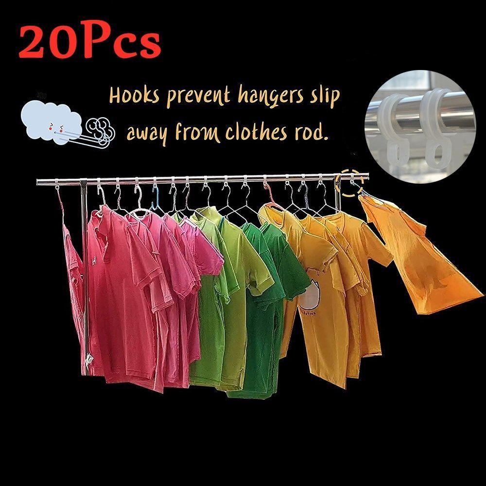 Suyo 20pcs Windproof Hook Rumah Organizer Non-slip Angin Klip Gantungan Hook Anti-slip