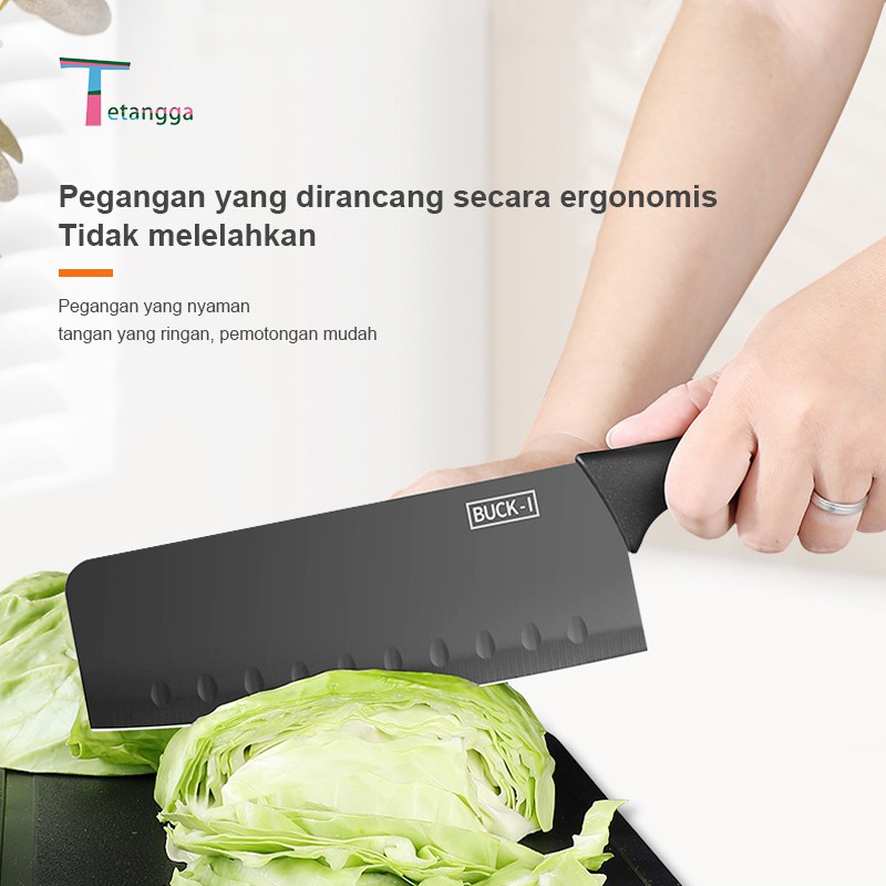 PISAU SET 7 IN 1 TALENAN /Poenscae KITCHEN KNIFE SET / Pisau Dapur Set Potong Daging Dan Buah