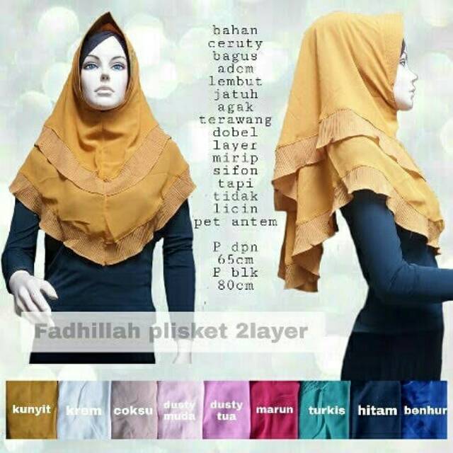 Fadhillah plisket 2layer