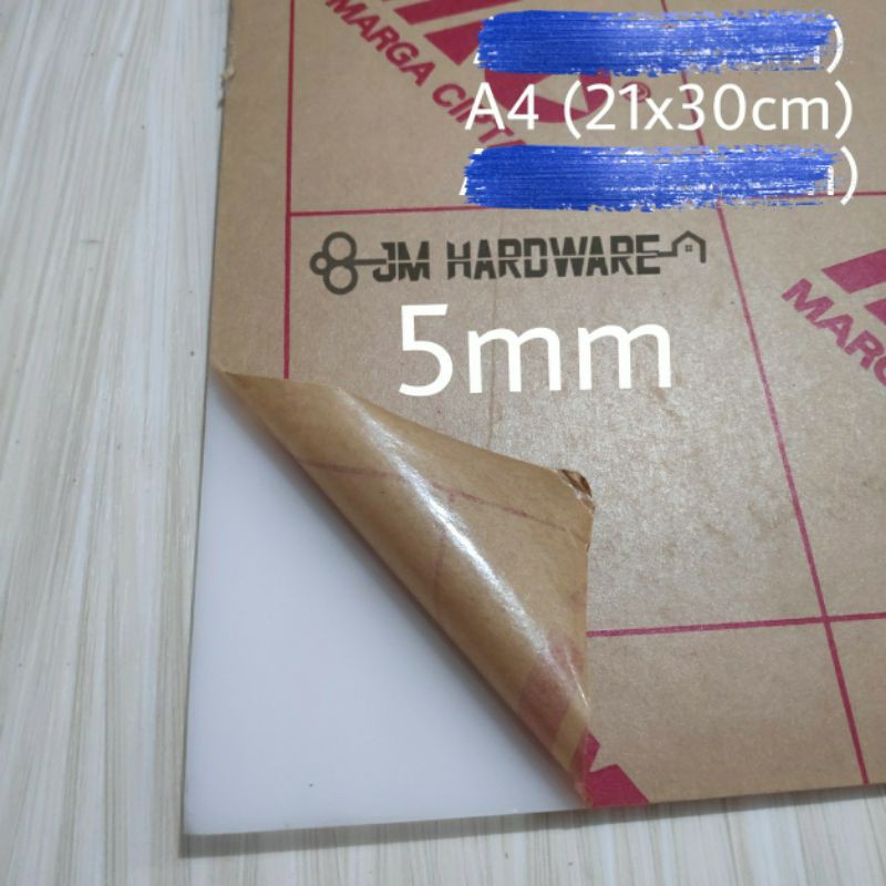 

Acrylic putih susu 5mm A4 mika akrilik lembaran