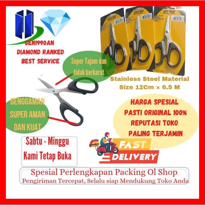 

Joyko Gunting SC-828 - Scissors warna Hitam, original 100% Grosir