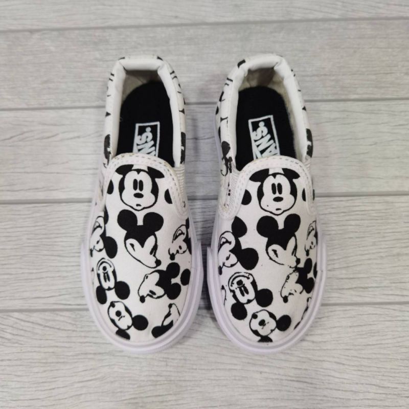 Sepatu Anak Vans Slip On Disney White Size 16 - 35 Premium Quality