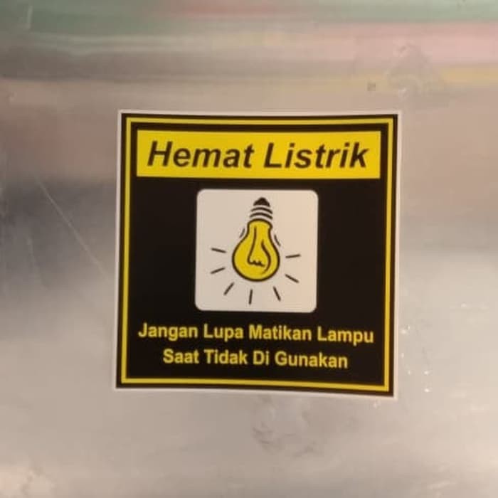 

STICKER HEMAT LISTRIK K3 RAMBU SAFETY HEMAT HEMAT LISTRIK UK 15X15CM