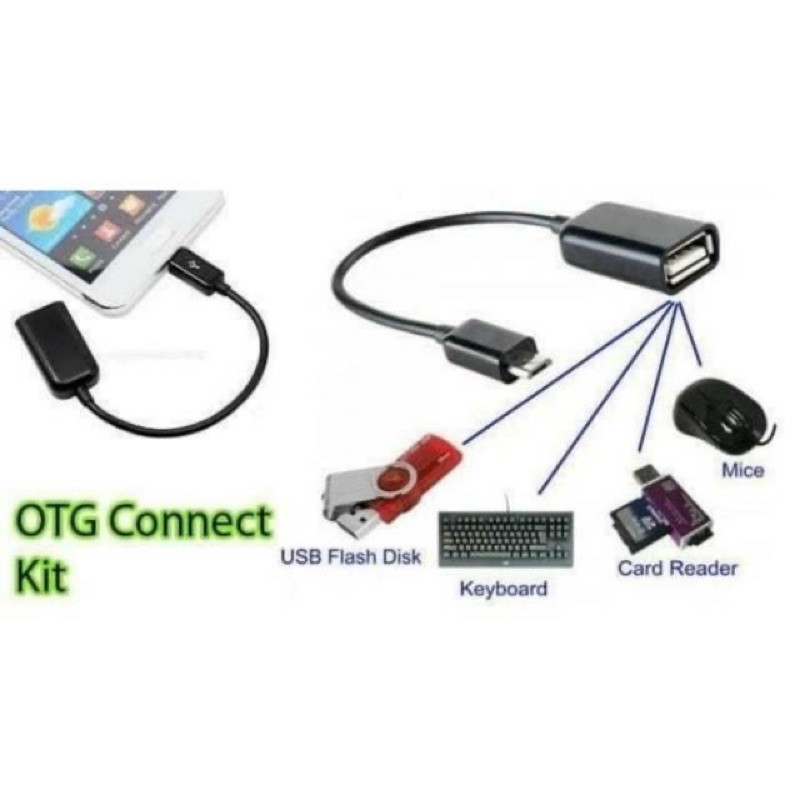 Kabel OTG Connect KIT - Sambungan Kabel OTG Micro USB / Type C