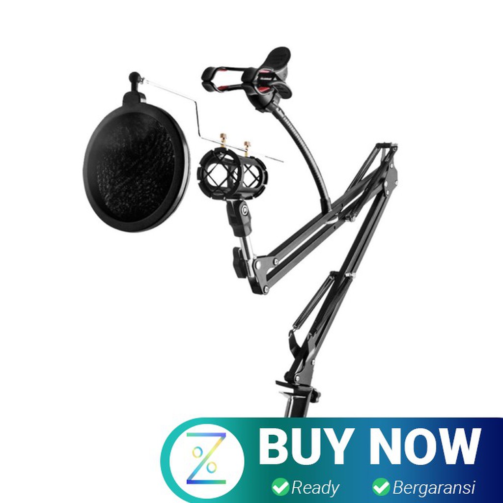 TaffSTUDIO Condenser Microphone Stand Holder 360 Lazypod Clamp Profess