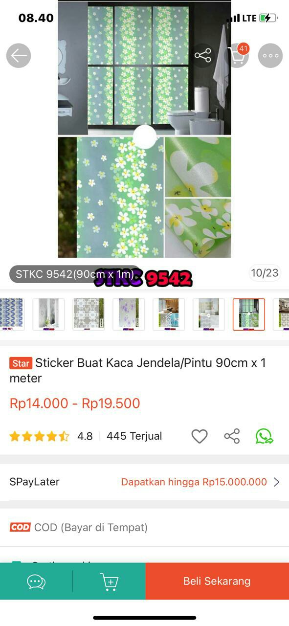 Sticker Buat Kaca Jendela/pintu 90cm X 1 Meter