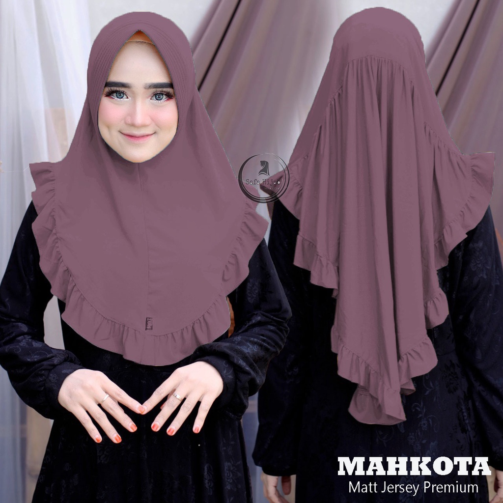 Bergo Instan Jersey Premium Jilbab Instan Mahkota Safa Hijab