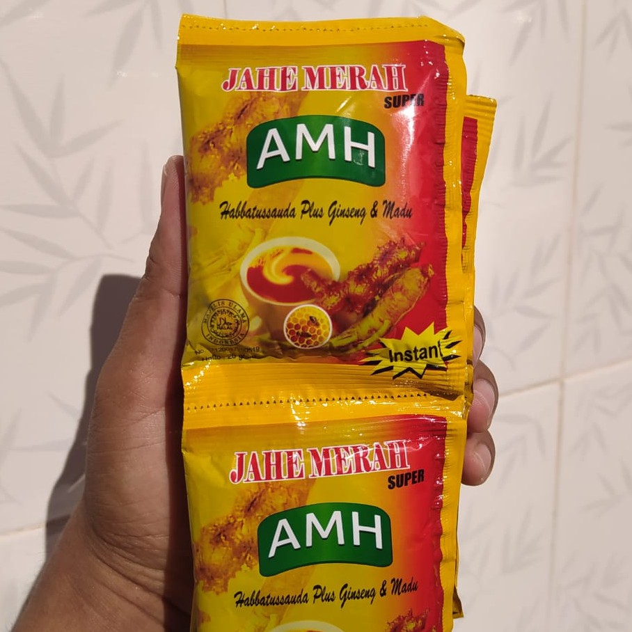 

[RENCENG] Jahe Merah Super AMH 12 Saset + Habbatussauda, Ginseng dan Madu