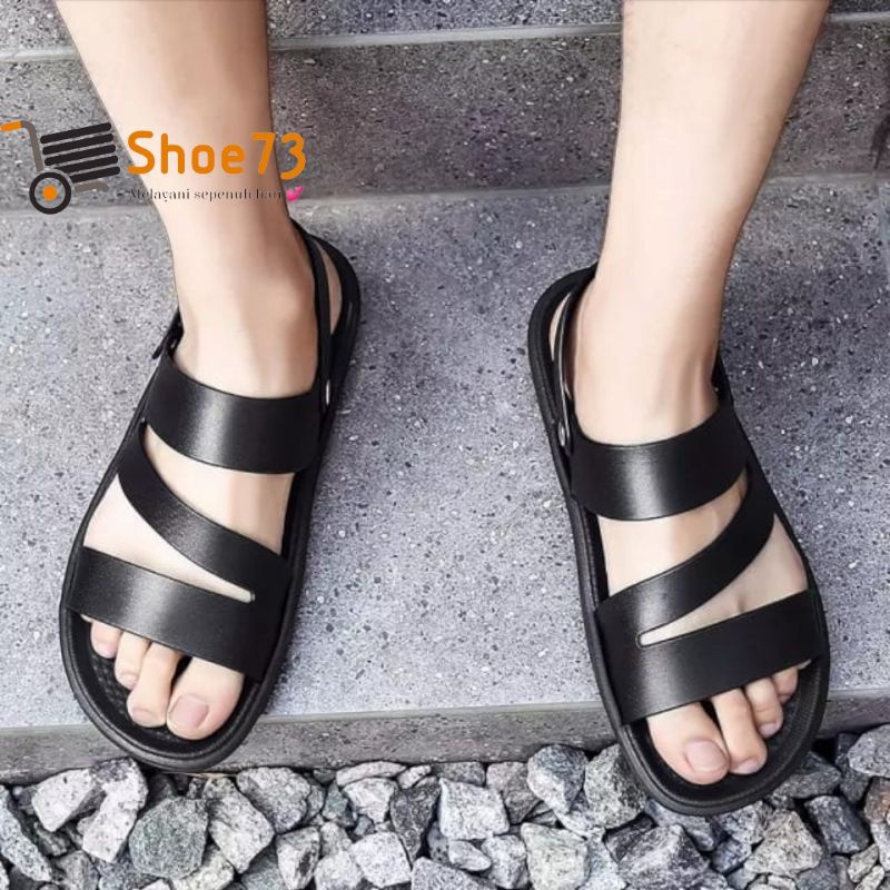 LUOFU E 6181 SIZE 34-44 ORIGINAL l Sandal Selop Z Tali jelly unisex l Sendal selop tali cewek cowok impor