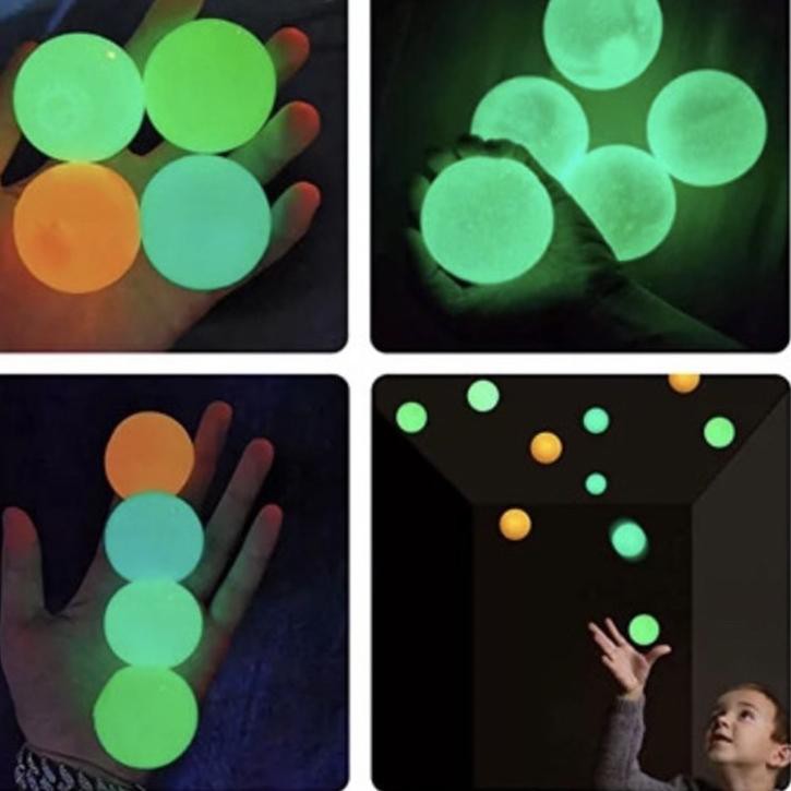 [KODE BARANG 566] (Viral TikTok) Wall Sticky Ball/Ceiling Ball - 1 paket isi 3 PCS - SQUISY/Glow in