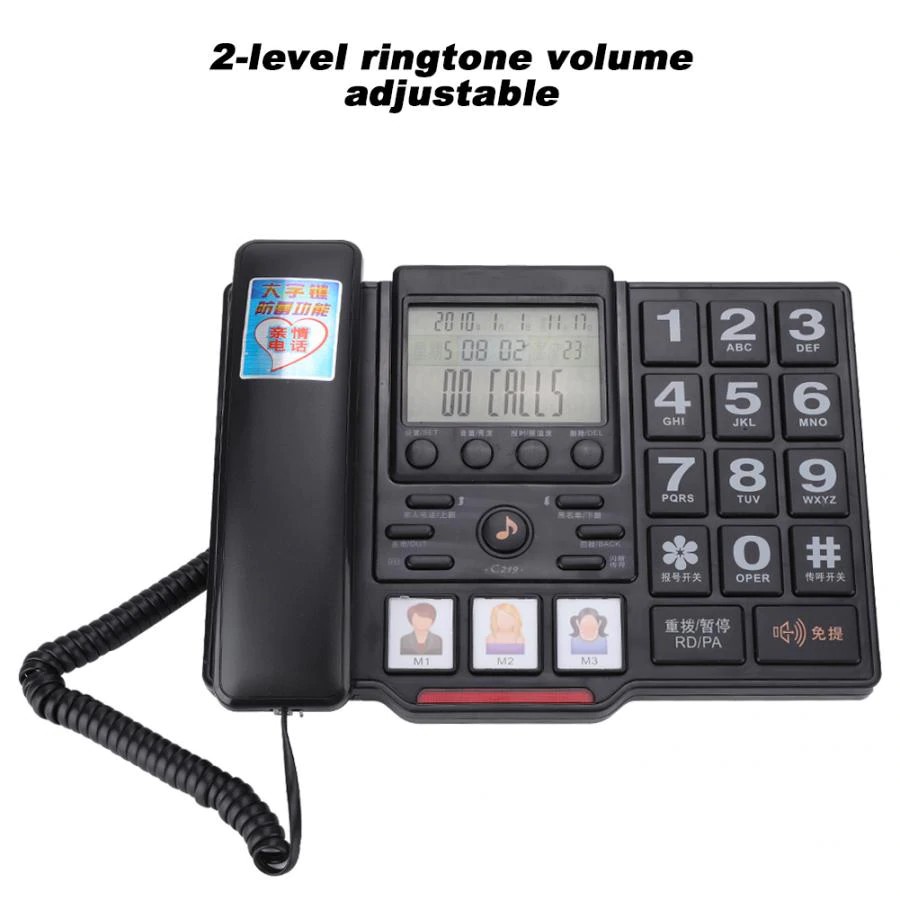 Jual New C219 Simple Style Fixed Telephone Landline Desk Phone for Home
