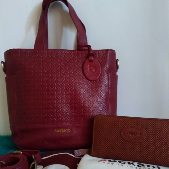 Berliano Tas Shopper bundling dompet abekani NEW