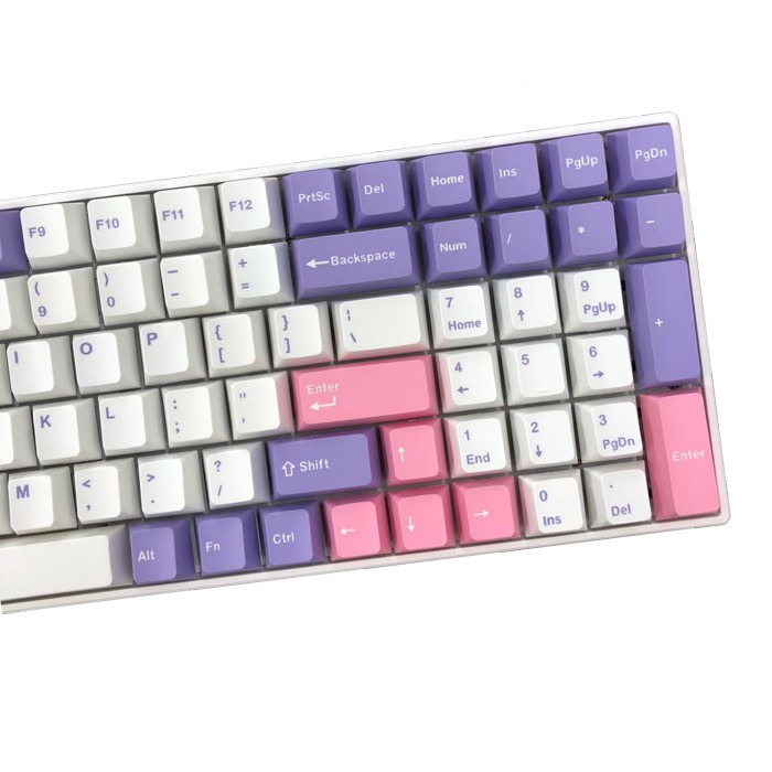 KEYCAPS PBT PLUM LAVENDER DOUBLE SHOT OEM PROFILE MECHANICAL KEYBOARD