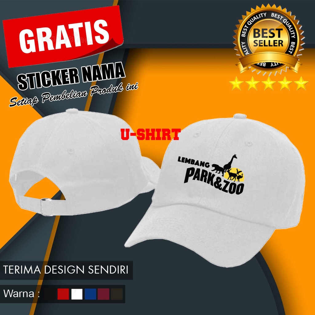 BERKUALITAS  Topi Baseball PARK&ZOO LEMBANG MURAH TERBARU PRIA&WANITA DISTRO U-SHIRT