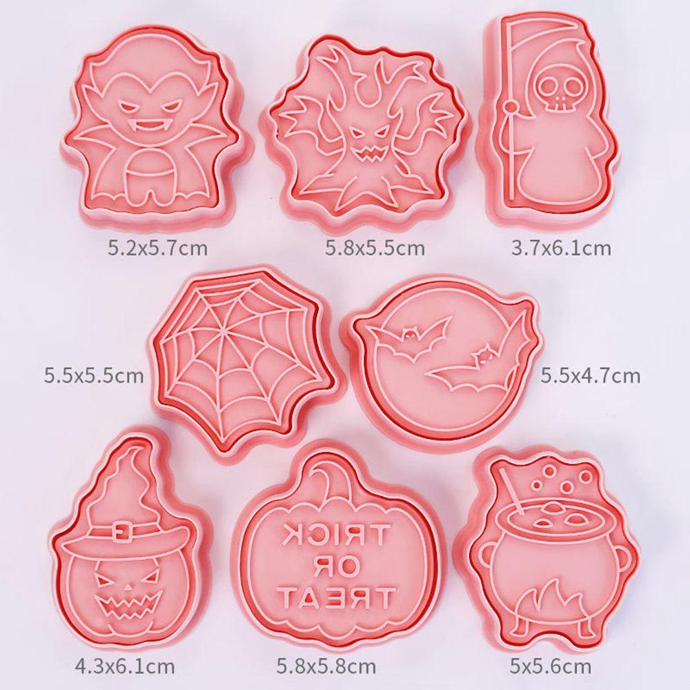 R-FLOWER Cookie Cutters Kitchen Untuk Bayi Anak Labu Hantu Tengkorak Cetakan Kue Halloween Cookie Embos