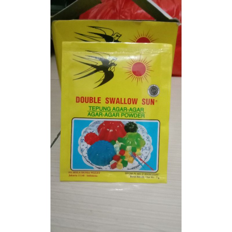 

Agar agar swallow warna bening