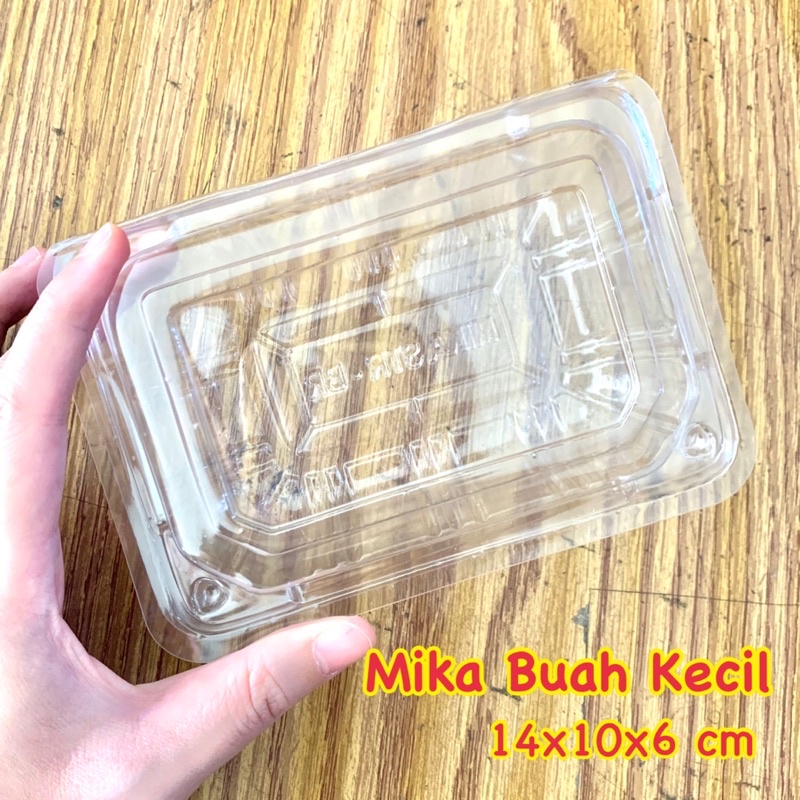 Tray Mika Buah Kecil (isi 50 pcs) / Kotak Plastik Buah Sayur Kecil