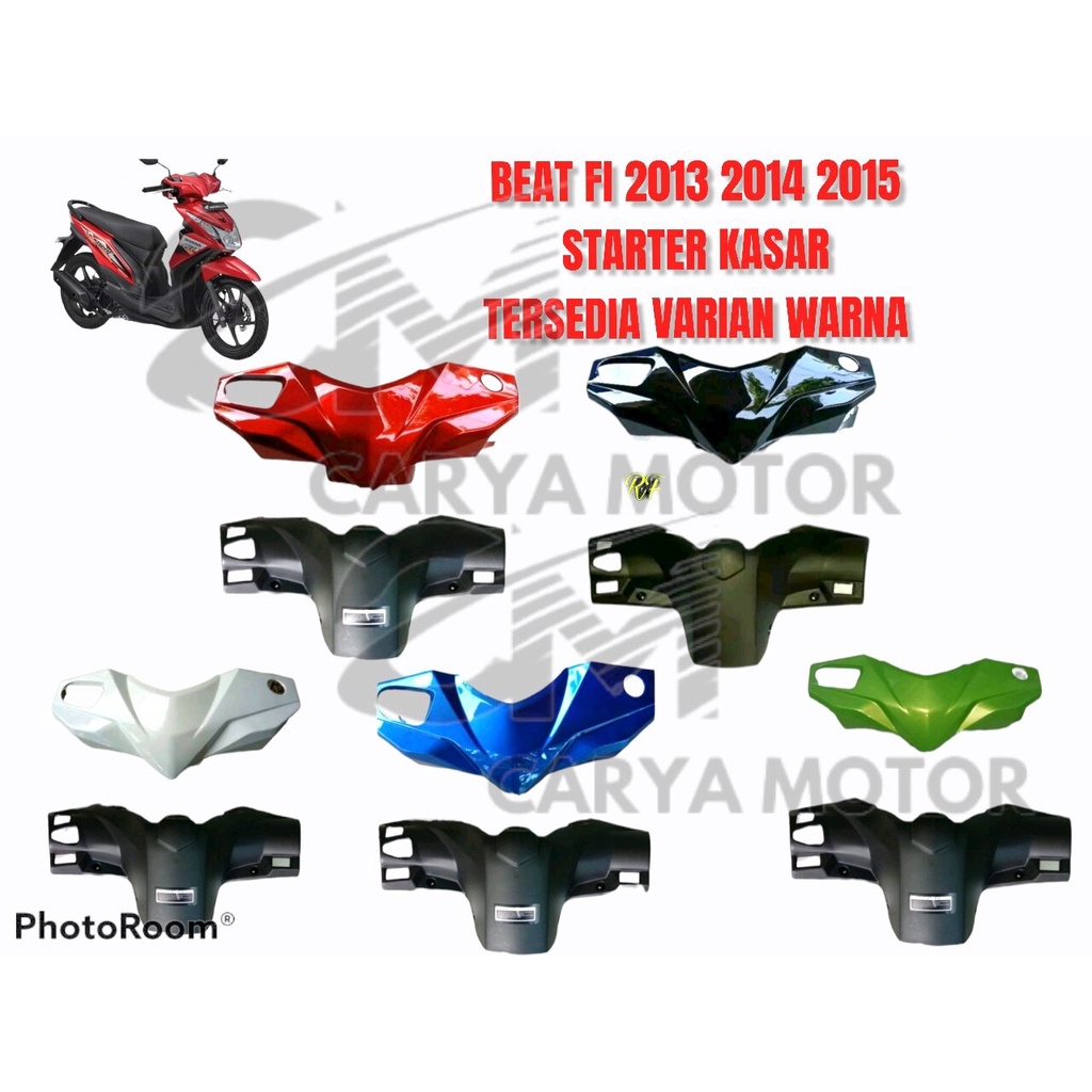 Batok kepala depan belakang beat fi 2013 2014 2015 starter kasar warna hitam merah biru putih hijau 