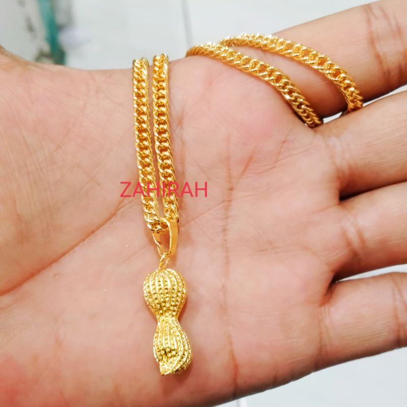 COD KALUNG WANITA RANTAI FREE LIONTIN KACANG JUMBO TITANIUM