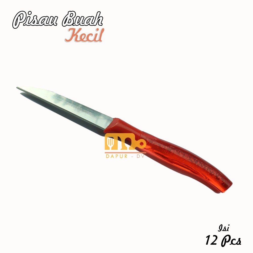 Pisau buah / pisau ukir buah knife stainless steel - isi 12 pcs