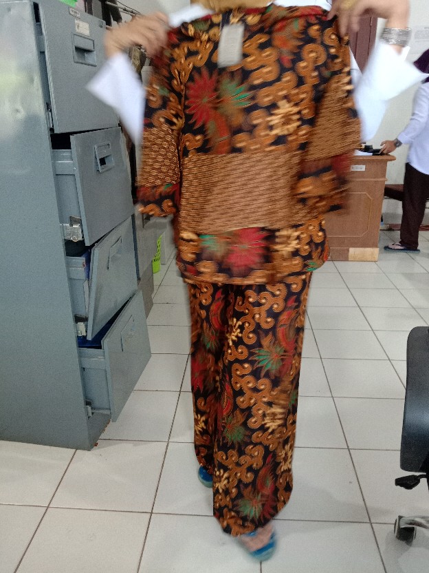 Set Kulot Peplum Batik Sogan Daun Batik Solo Premium Muslim Kantor Seragam Pesta Kerja Setelan Batik