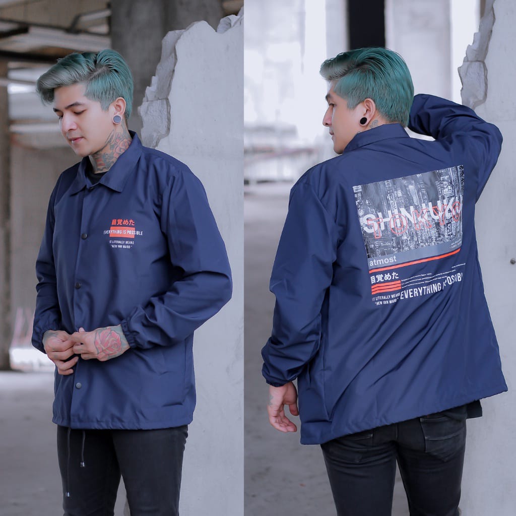 JAKET PARASUT PRIA WATERPROOF COACH COWOK KEREN DISTRO TERBARU PARASIT ANTI AIR MURAH REMAJA DEWASA CAUSAL-model 6