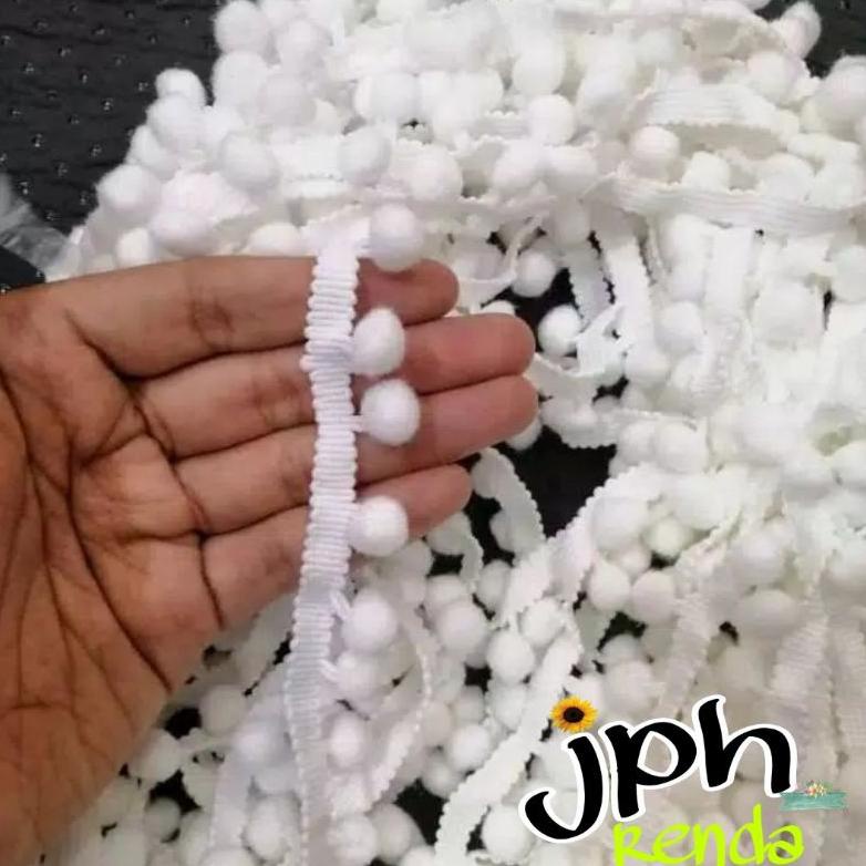 

Renda Pompom, Renda Baso Isi Perroll 20Yard Atau 18Mtr