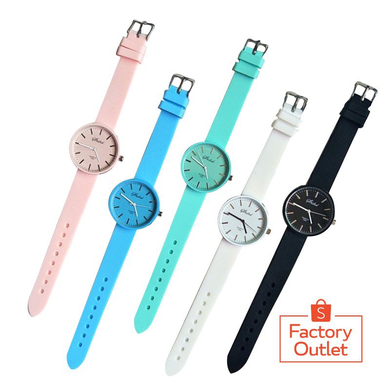 ✅COD [BBS] BUY 1 GET 1 BELI SATU GRATIS 1 Jam Tangan Wanita Analog Harajuku Korean Simple Fashion Casual Jelly Men Women Watch