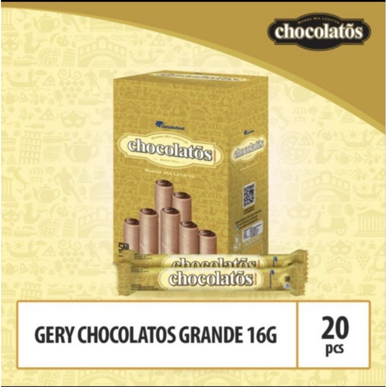 

GERY ROLL CHOCOLATOS GRANDE Wafer Roll Cokelat Gery Chocolatos