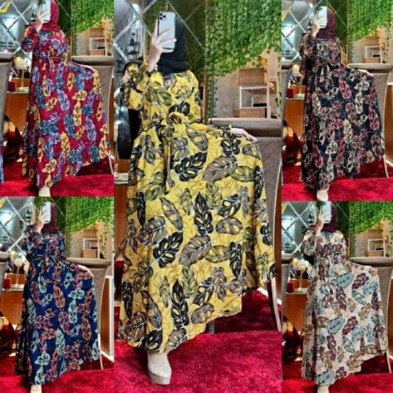 Gamis Motif Hyget Gamis Busui Fashion Wanita Muslim