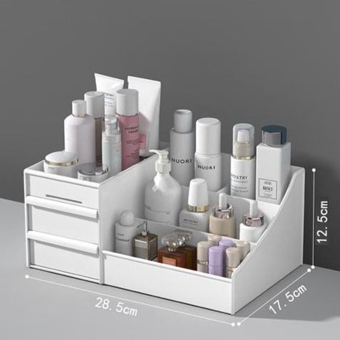 Sgmshop Rak kosmetik D44 Kotak Penyimpanan Laci  putih tempat makeup storage tempat penyimpanan skincare