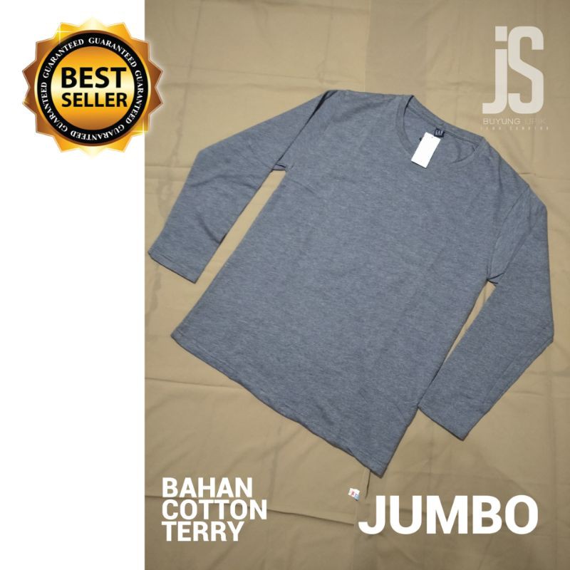 Kaos rib lengan panjang  / kaos polos lengan panjang rib super premium jumbo tebal BUJS