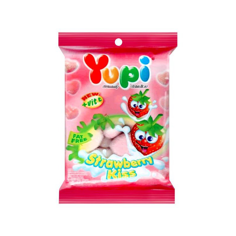 

Yupi Strawberry Kiss Permen 120 gr - Sembako Jogja