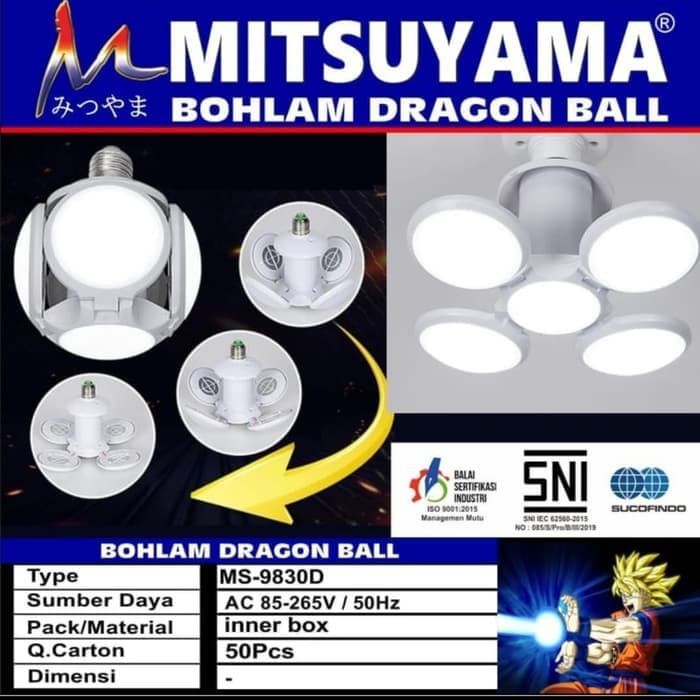 Lampu bohlam DRAGON BALL / Lampu Lipat Gantung