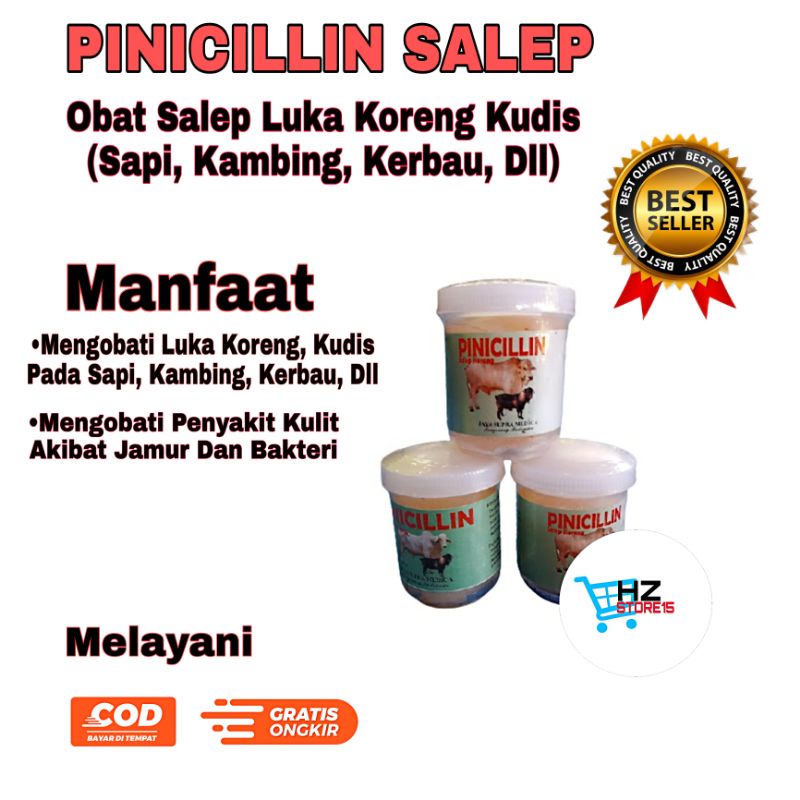 BARU..PINICILLIN SALEP Obat Salep Luka Koreng Kudis Sapi, Kambing, Kerbau,DLL