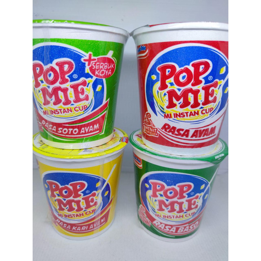 Pop mie mi instant cup 75gr SOTO AYAM AYAM KARI AYAM BASO