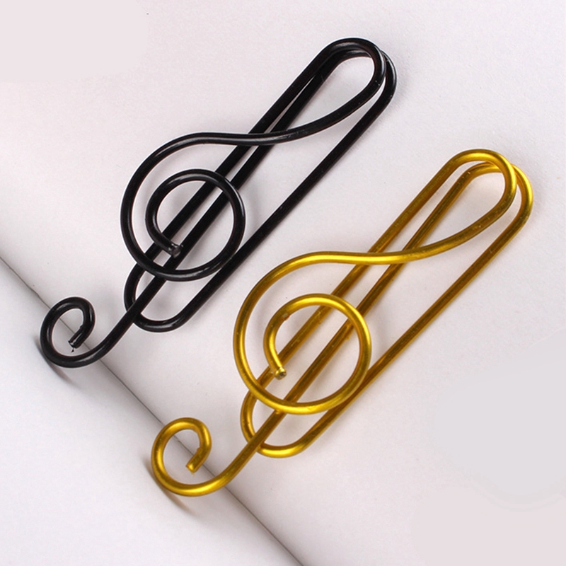 [20Pcs Music Note Shaped Paper Clips] [Office School Notes Classified Clips] [Personal Document Organizing Paperclips]