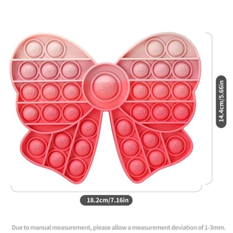 BIANCA - Mainan Anak Pop It Fidget RAINBOW Bubble Push Pop its Fidget Toys-PITA PINK