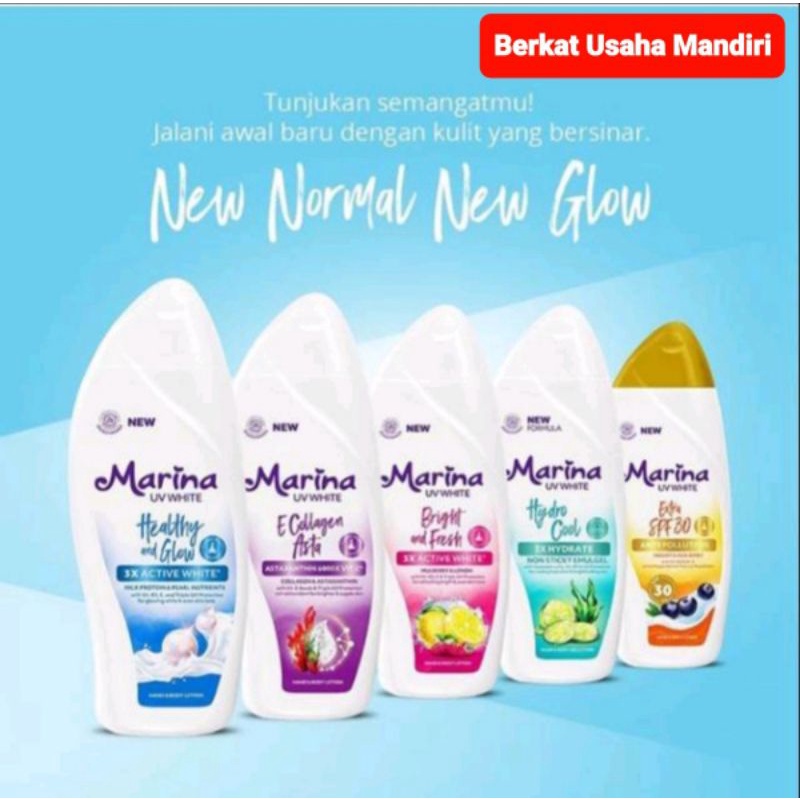 Marina Hand &amp; Body Lotion UV White 185ml 460ml 3x Active White